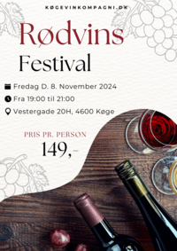 Rødvinsfestival - Fredag d. 8. nov. kl. 19 - 21.00 - Køge Vinkompagni